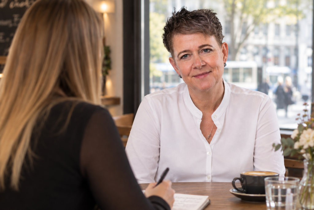 Annett Wege von FS Partners im Gespräch mit Lena Maucher